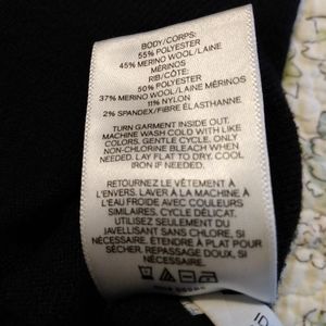 Express Sweater Men's Size Small Black Striped Merino Wool Crew neck Pullover